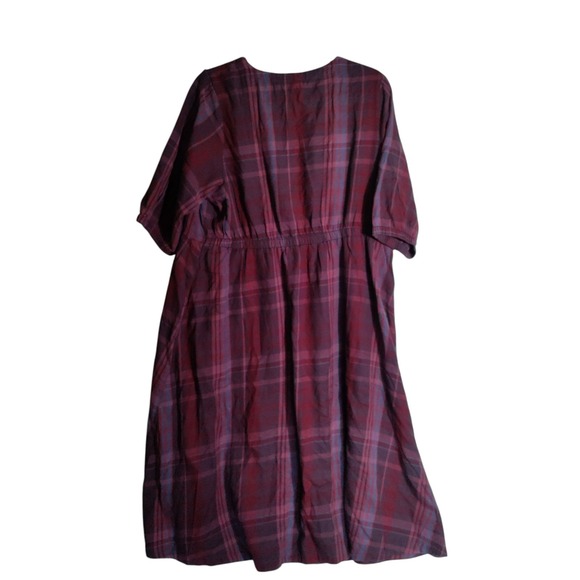 Plaid V-Neck Dress - Picture 2 of 8